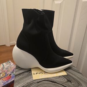 Jeffrey Campbell Black and White Heeled Boots